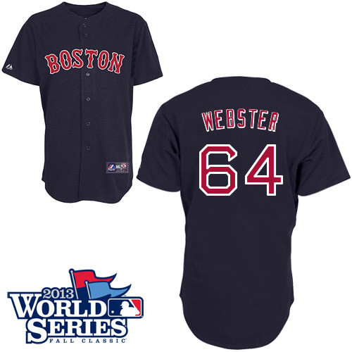 Allen Webster #64 MLB Jersey-Boston Red Sox Men's Authentic 2013 World Series Champions Road Baseball Jersey